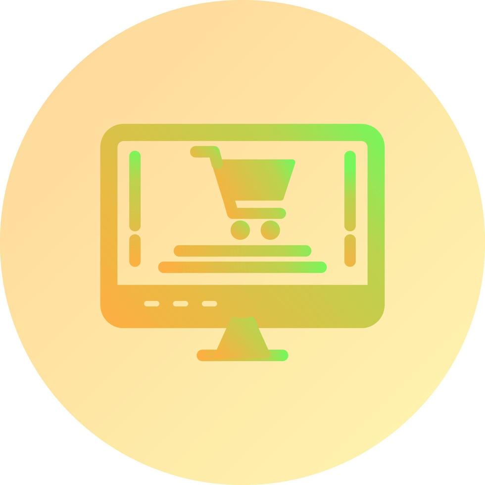 icono de vector de compras en línea