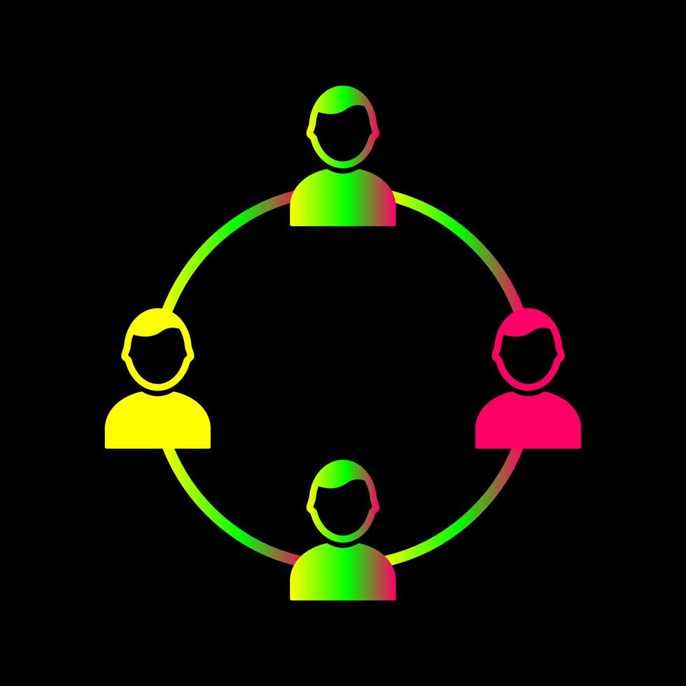 icono de vector de grupo de red único