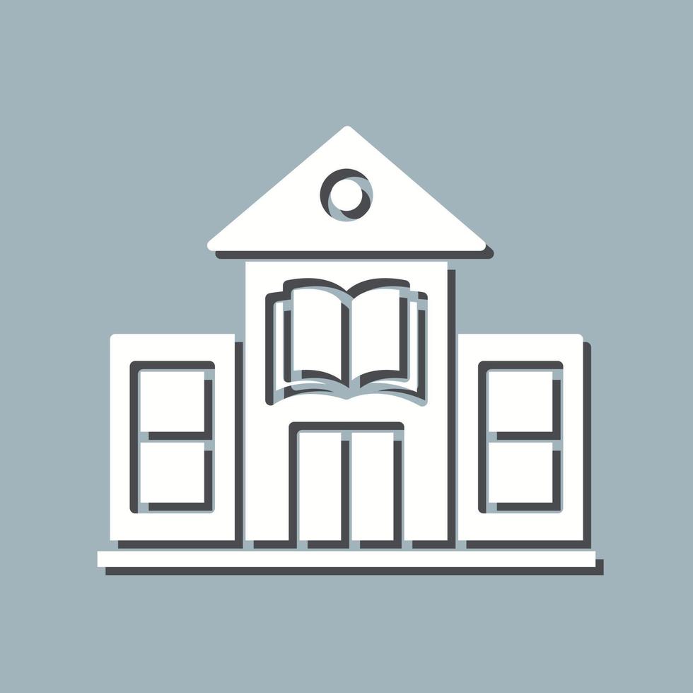Library Building Unique Vector Icon