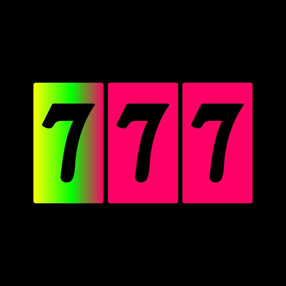 Triple Sevens Vector Icon