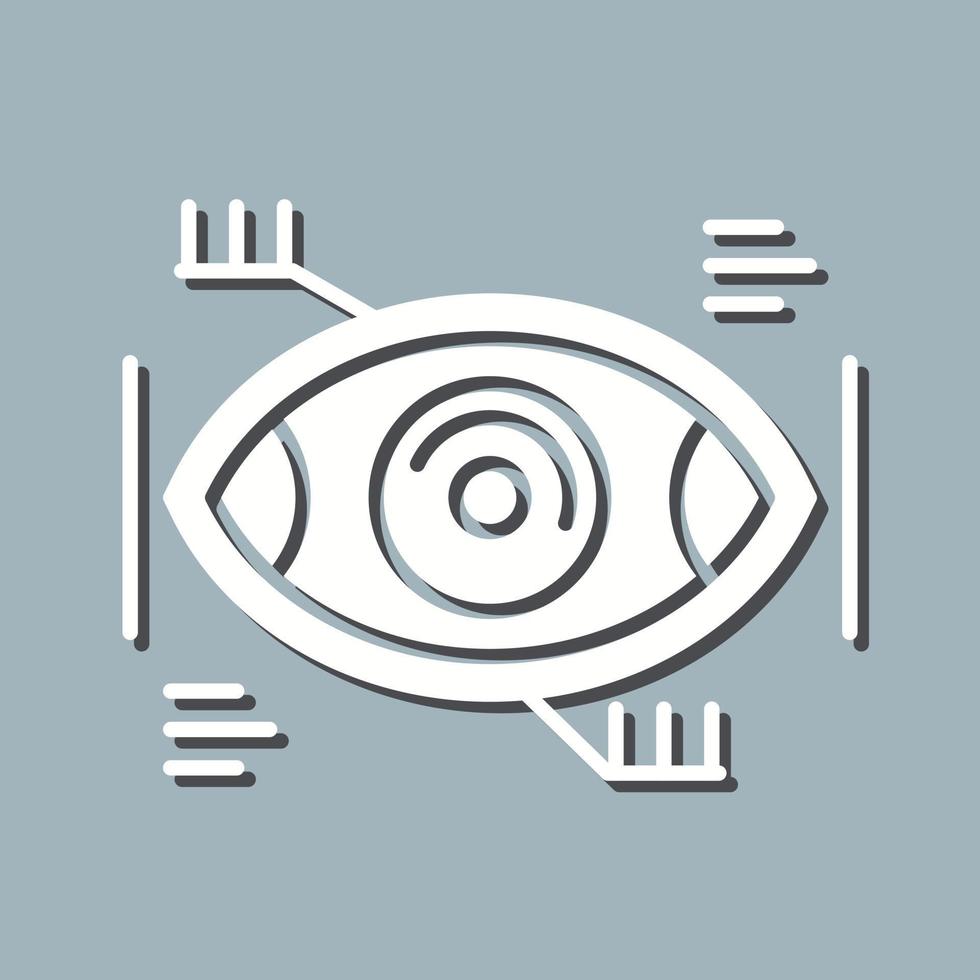 icono de vector de reconocimiento ocular