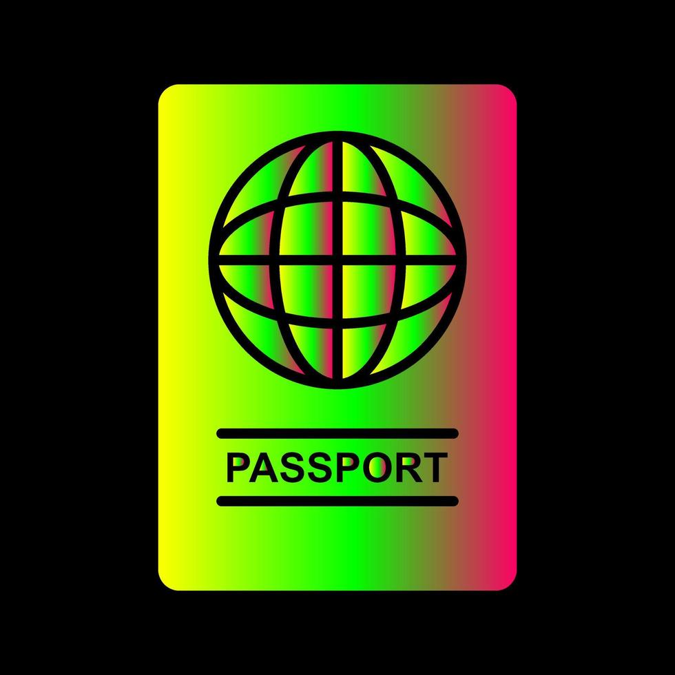 icono de vector de pasaporte