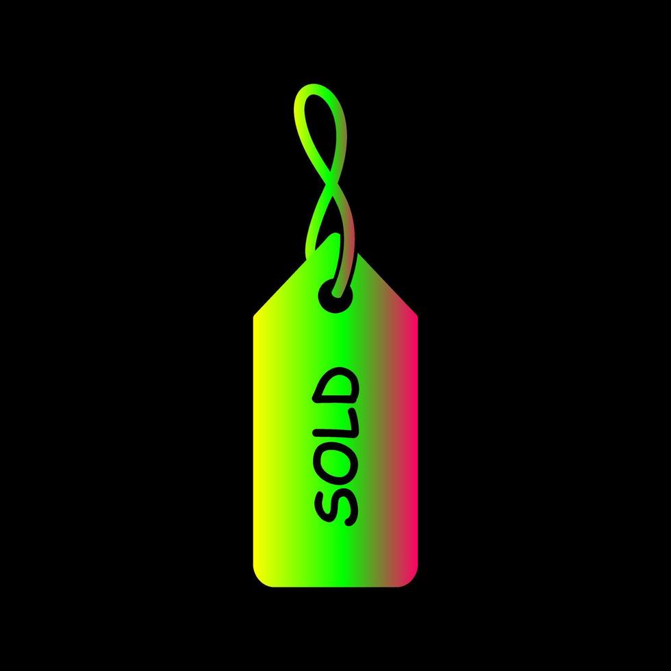 Unique Sold Tag Vector Icon