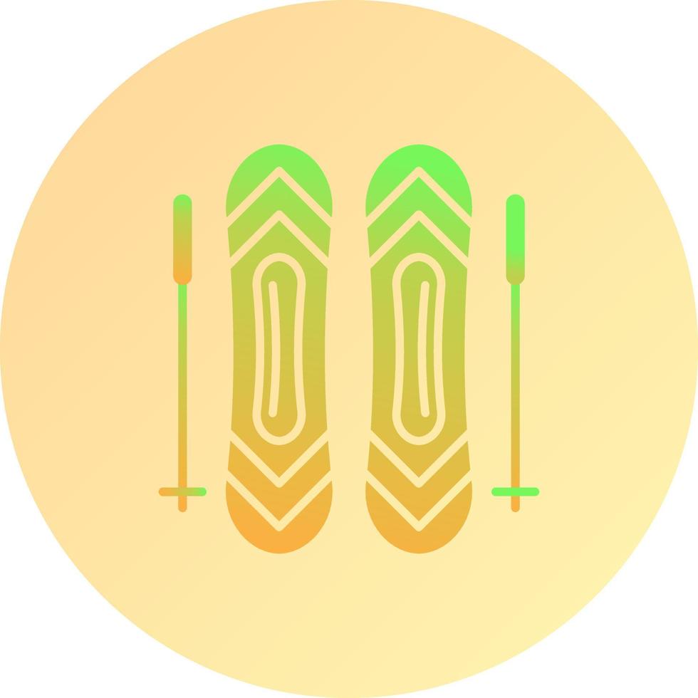 Ski Sticks Vector Icon