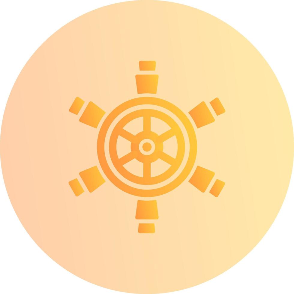 Ship Wheel Vector Icon