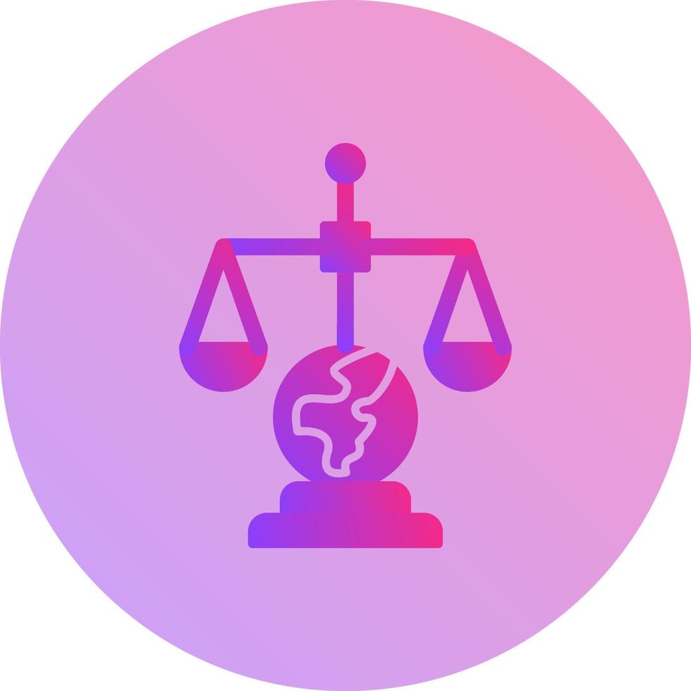 icono de vector de derecho internacional