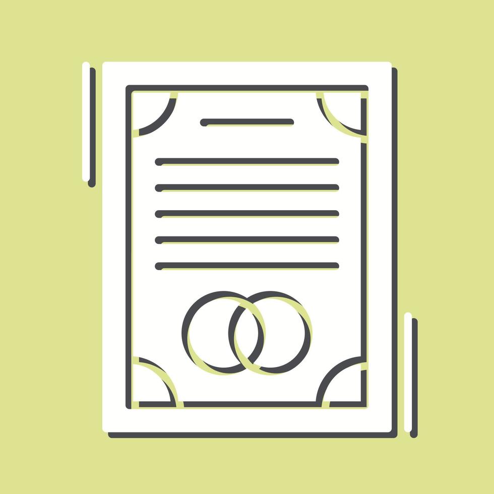 Wedding Contract Vector Icon