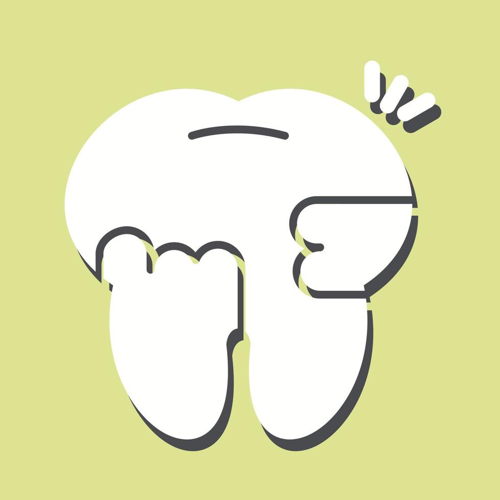 Toothache And Plaque Vector Icon