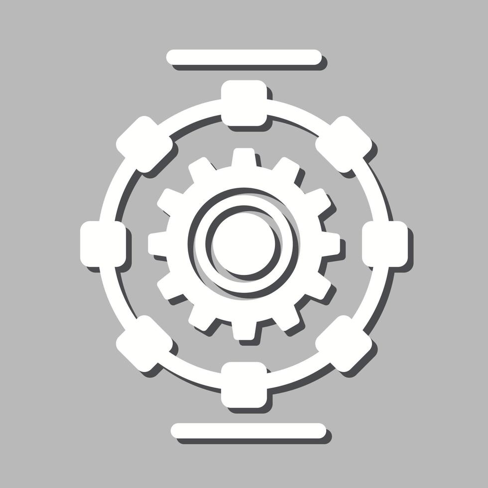 icono de vector de proceso automatizado