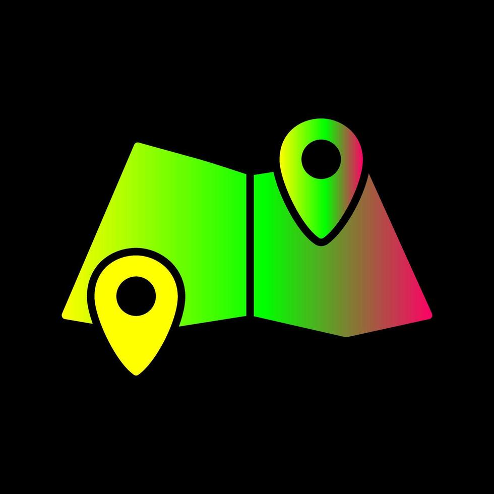 Folded Map Vector Icon