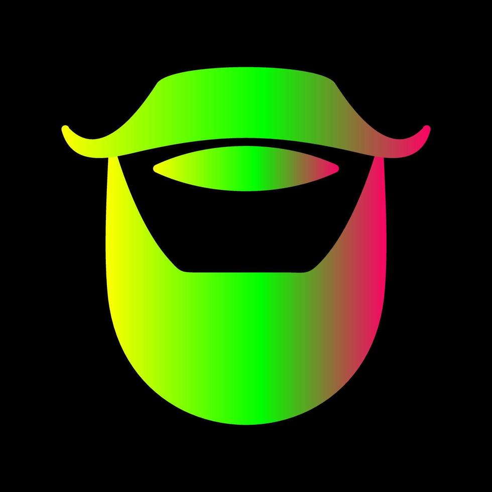 icono de vector de barba y bigote