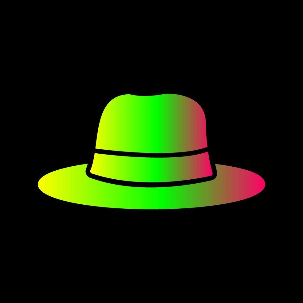 mujer sombrero único vector icono