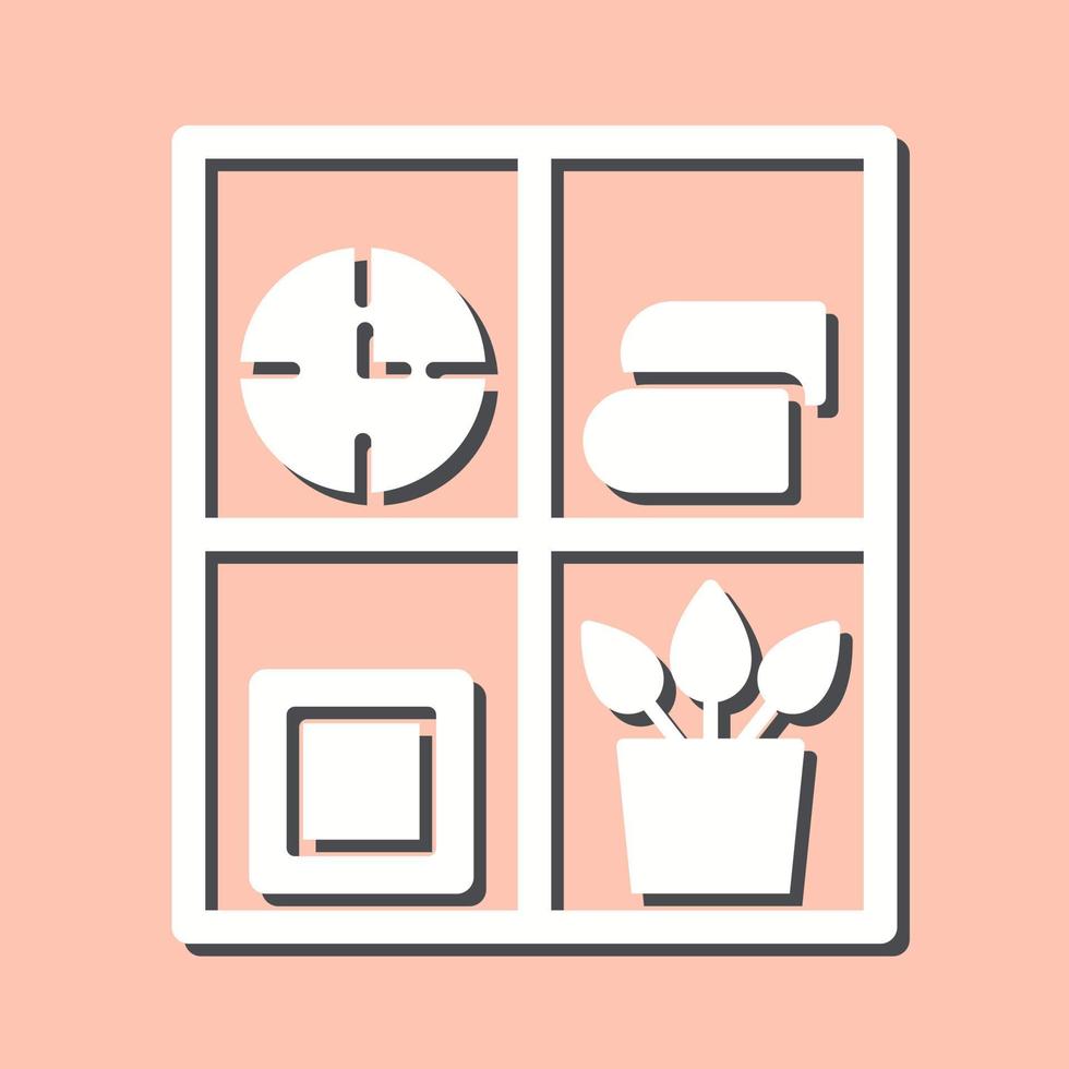 Bookshelf Vector Icon