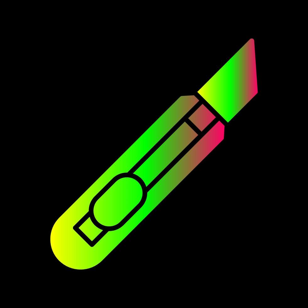 icono de vector de cuchillo de papelería