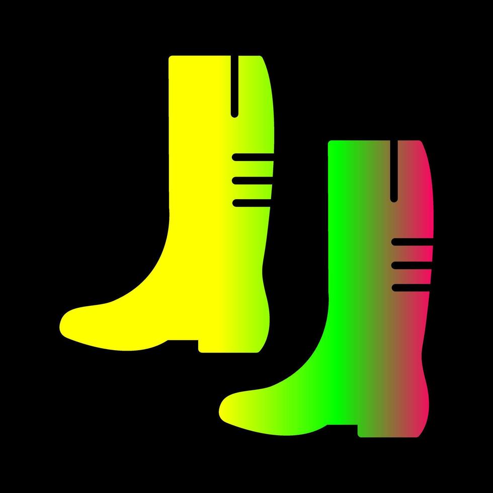 icono de vector de botas de jardinería