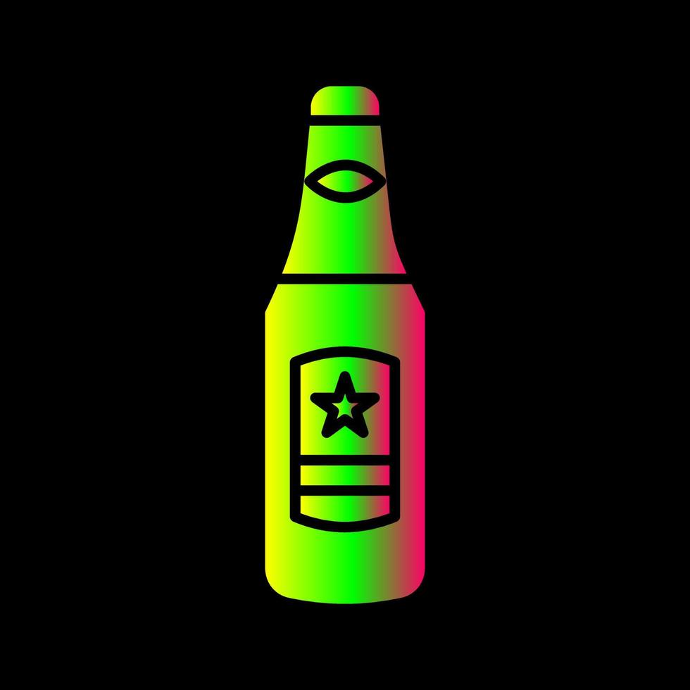 icono de vector de botella de cerveza