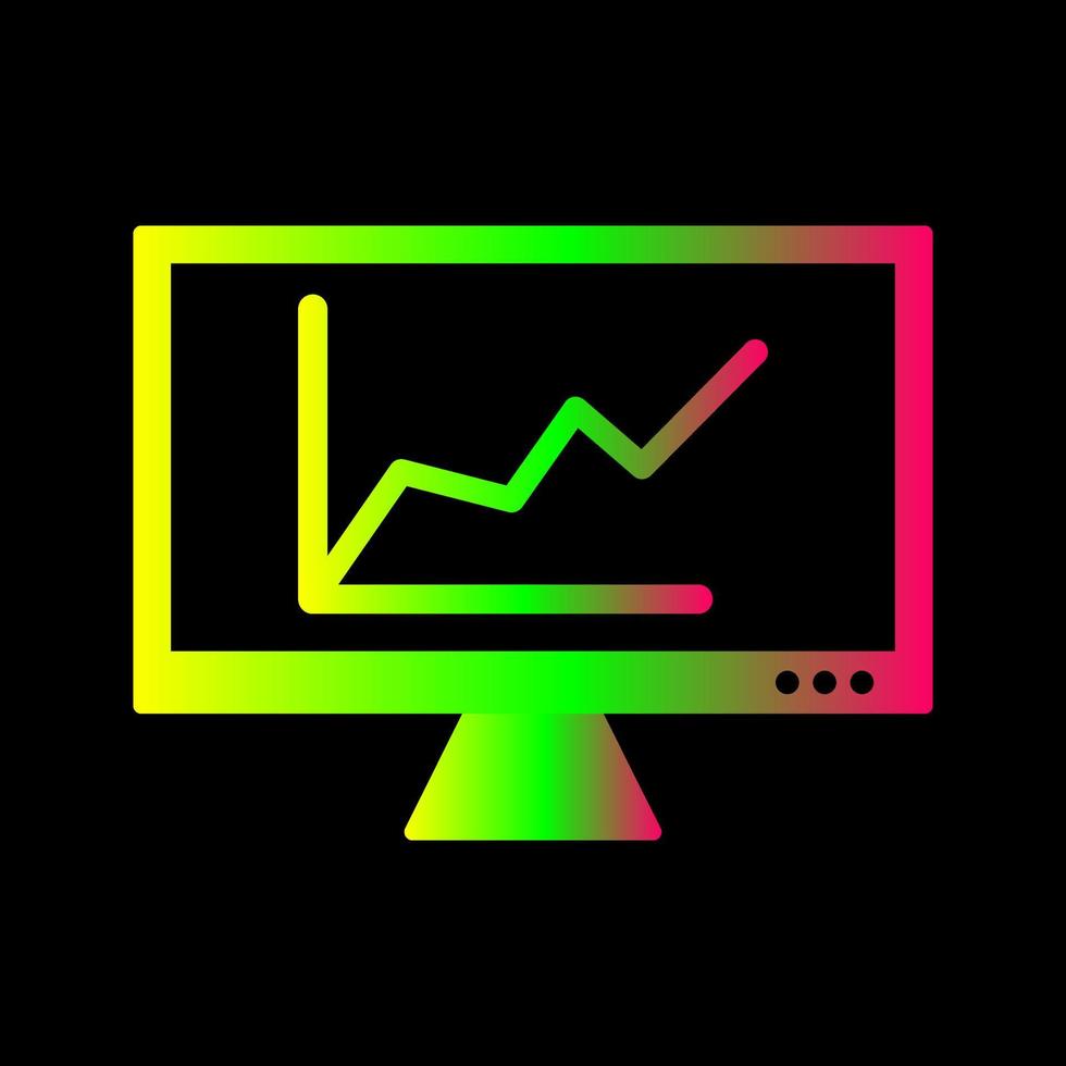 Online Graph Vector Icon