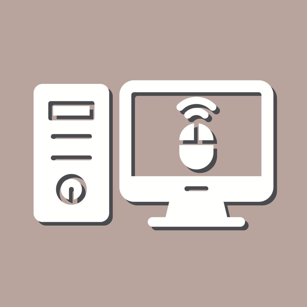 Desktop Computer Vector Icon