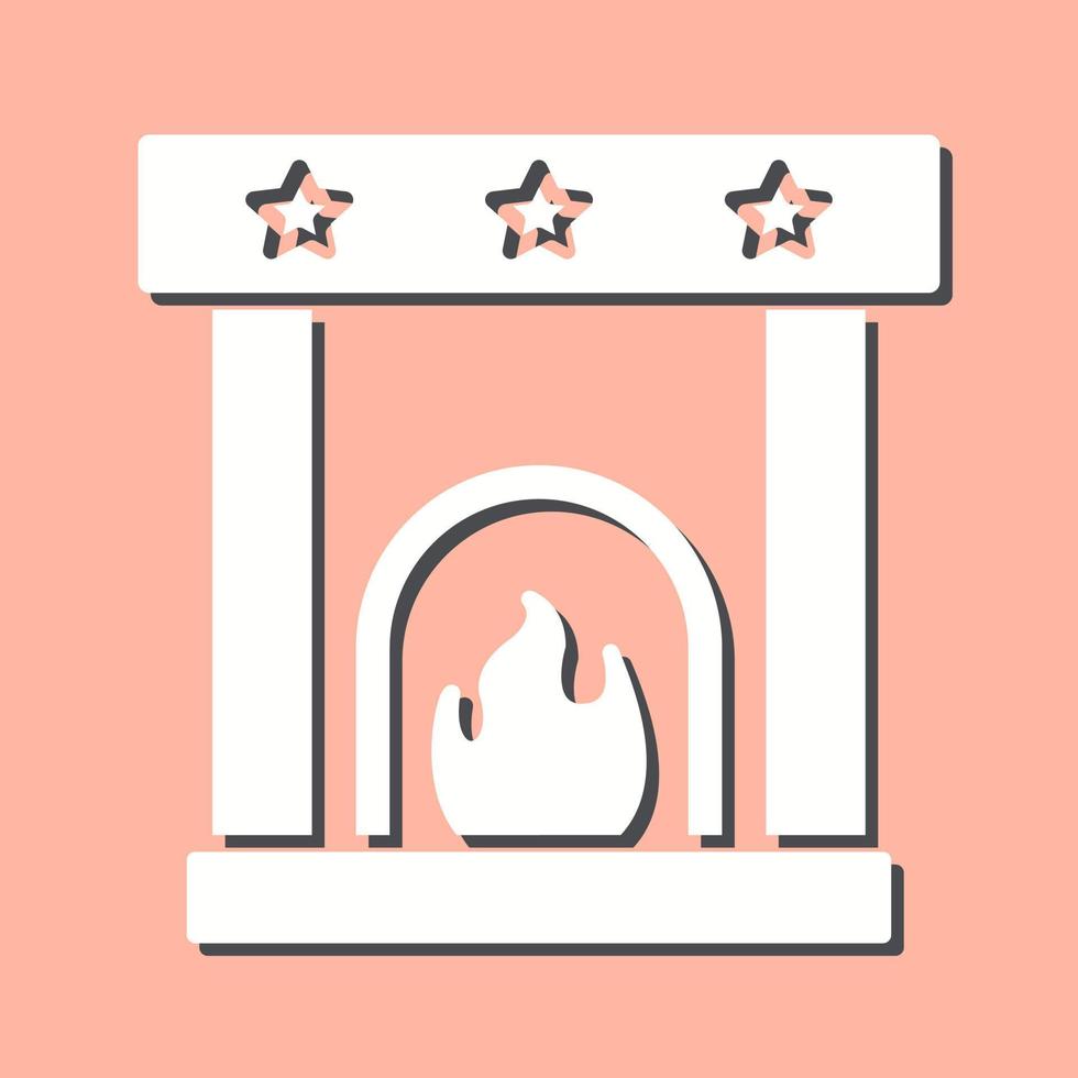 icono de vector de chimenea