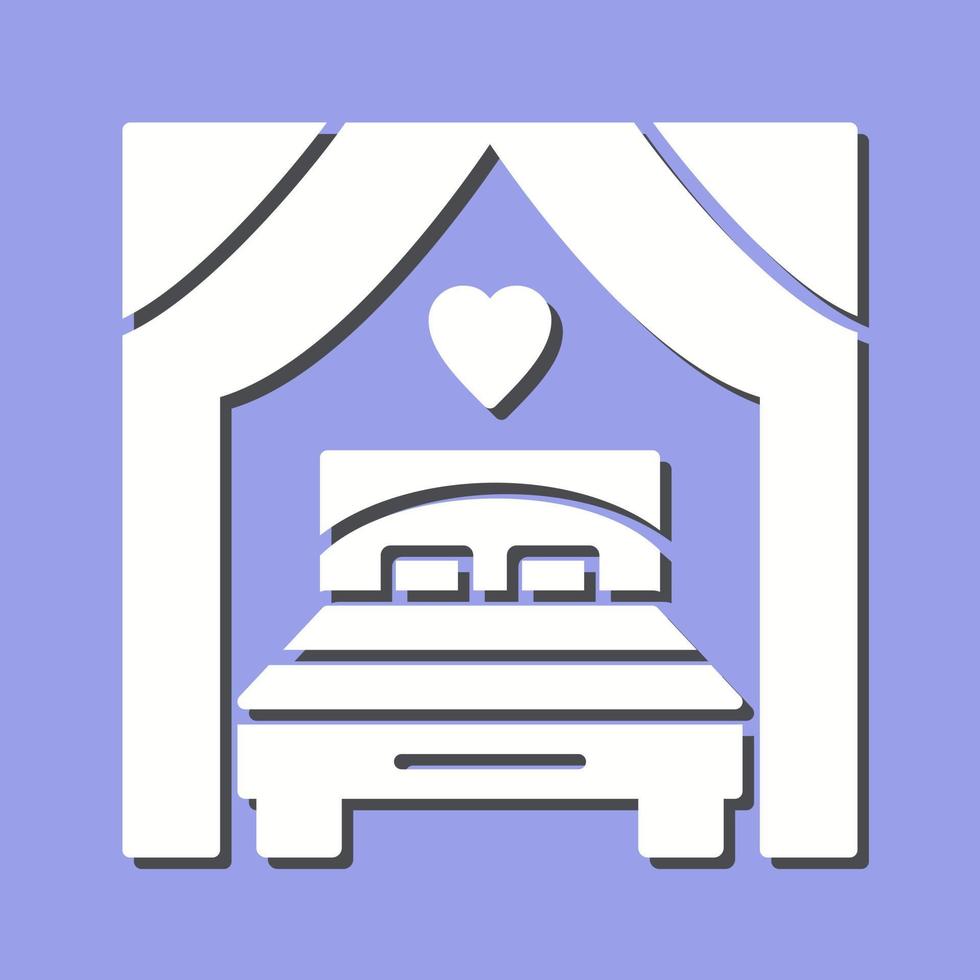 icono de vector de cama