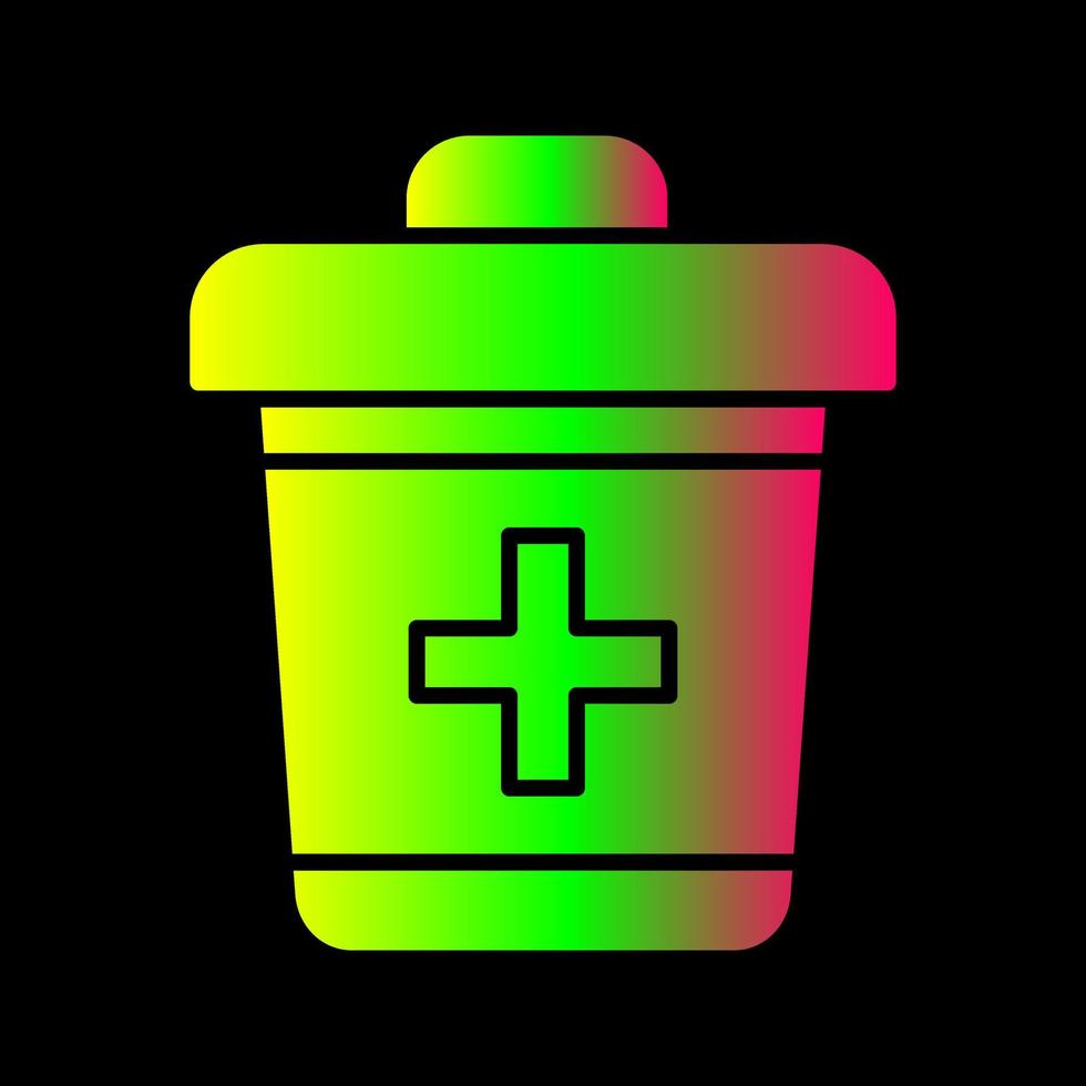 icono de vector de cubo de basura