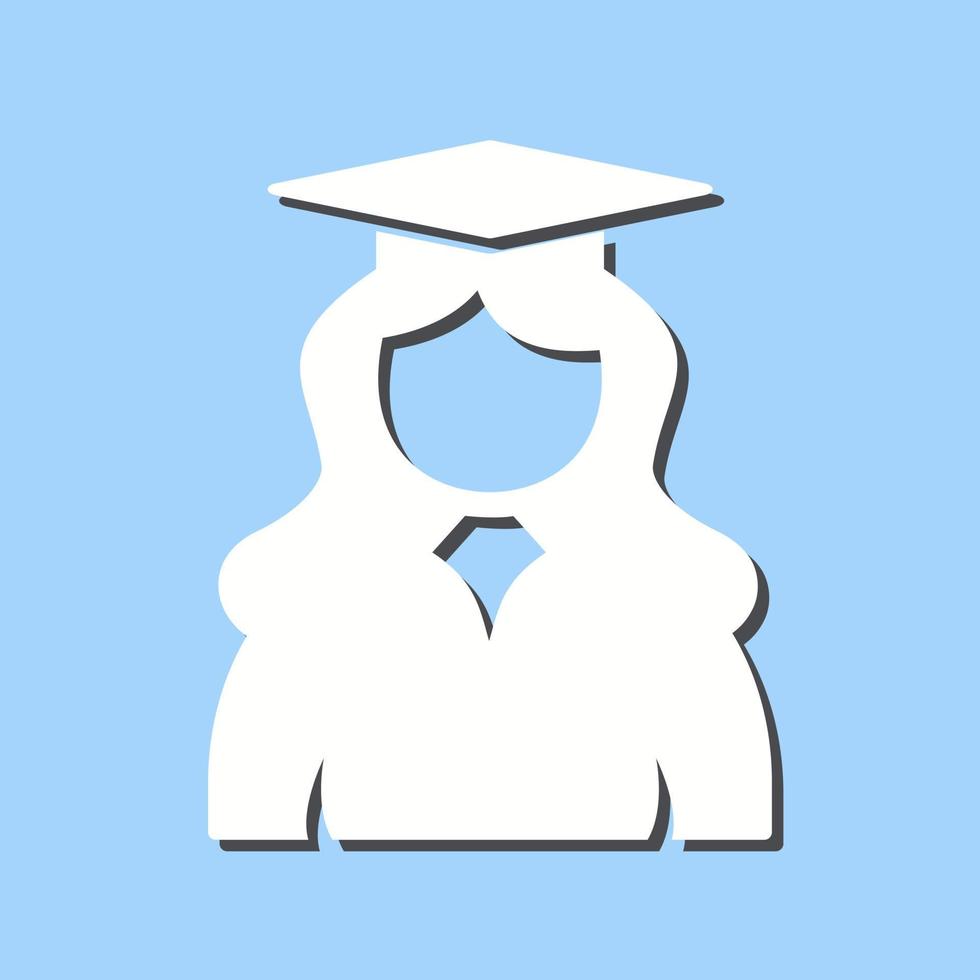 Unique Female Graduate Vector Icon