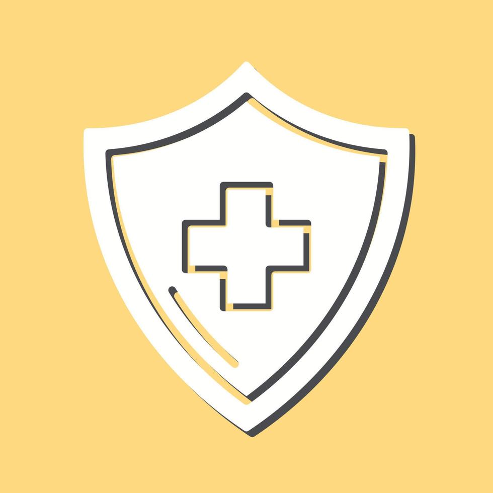 icono de vector de protección de la salud