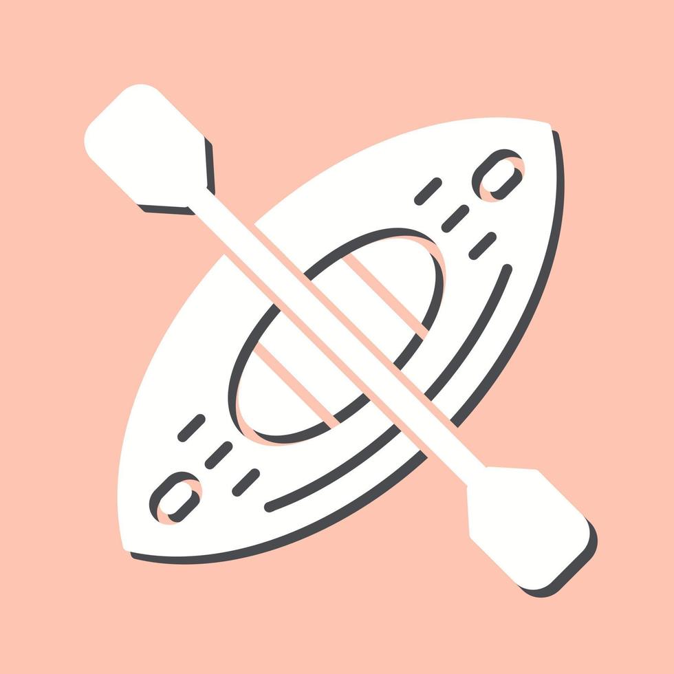 icono de vector de kayak