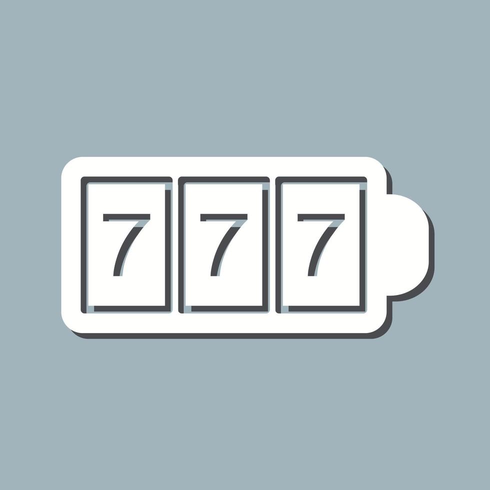 Slot Machine with Sevens Vector Icon