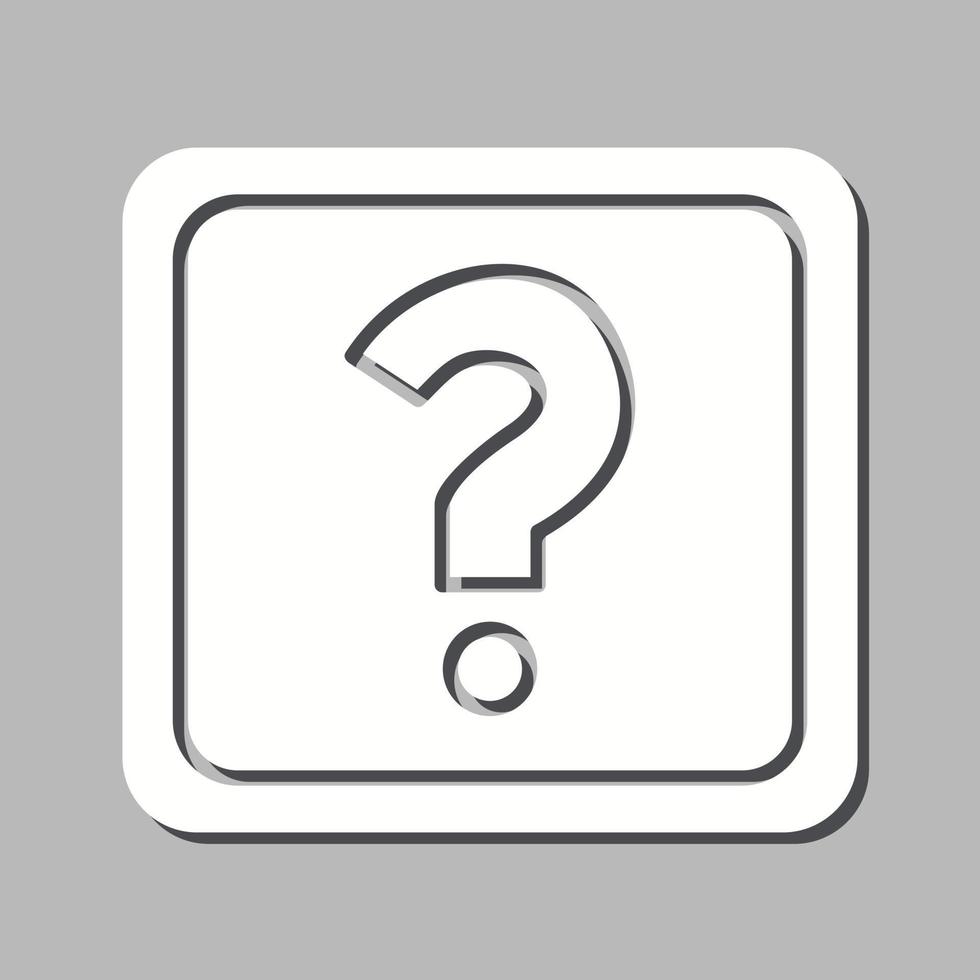 Unique Question Mark Vector Icon