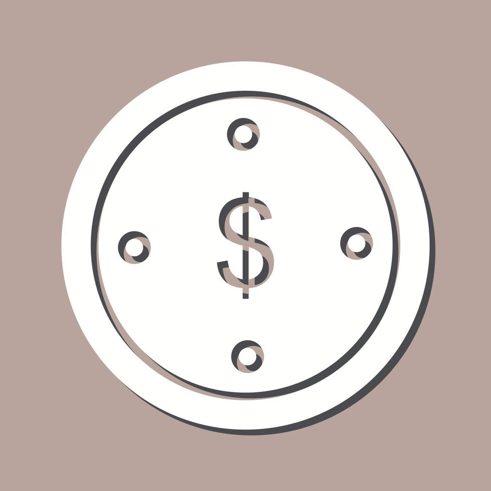 Dollar Coin Vector Icon