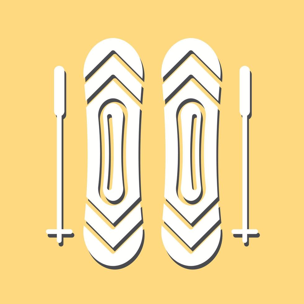 Ski Sticks Vector Icon