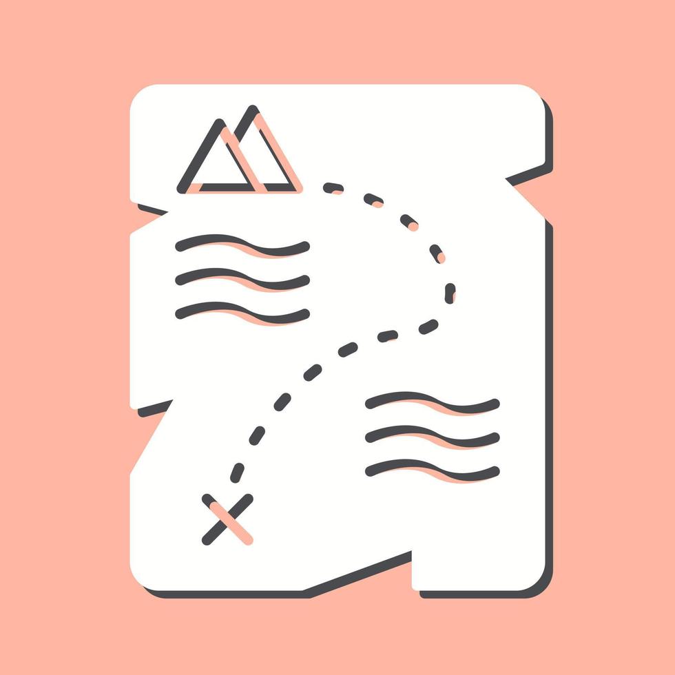 Treasure Map Vector Icon