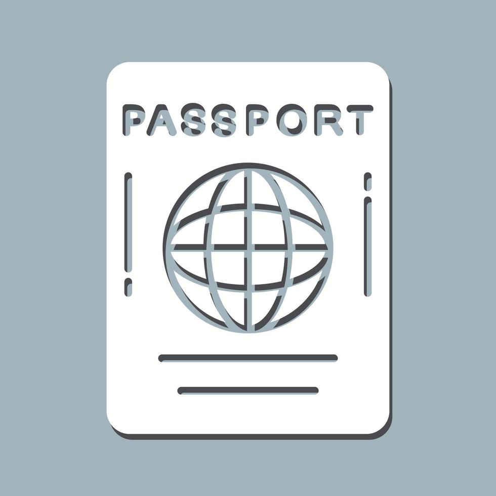 icono de vector de pasaporte