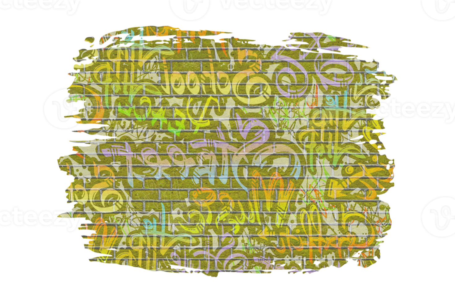 graffiti steen muur sublimatie clip art PNG