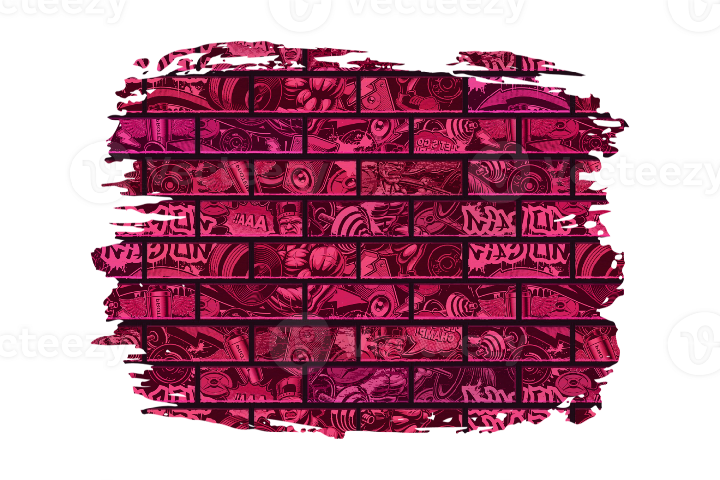 graffiti steen muur sublimatie clip art PNG