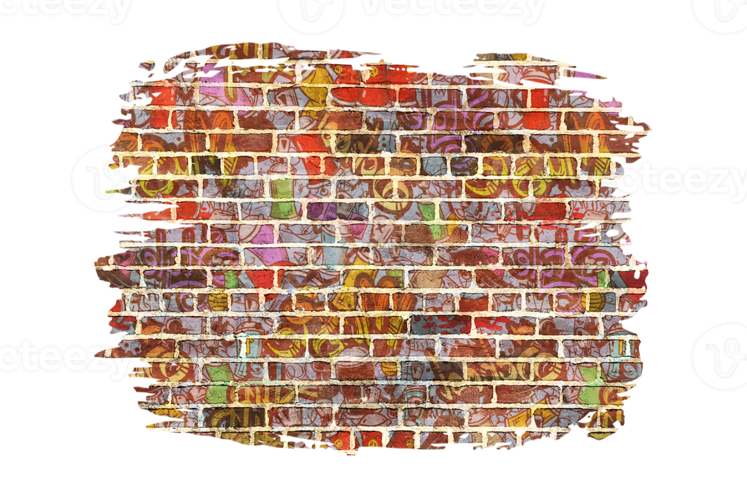 graffiti steen muur sublimatie clip art PNG