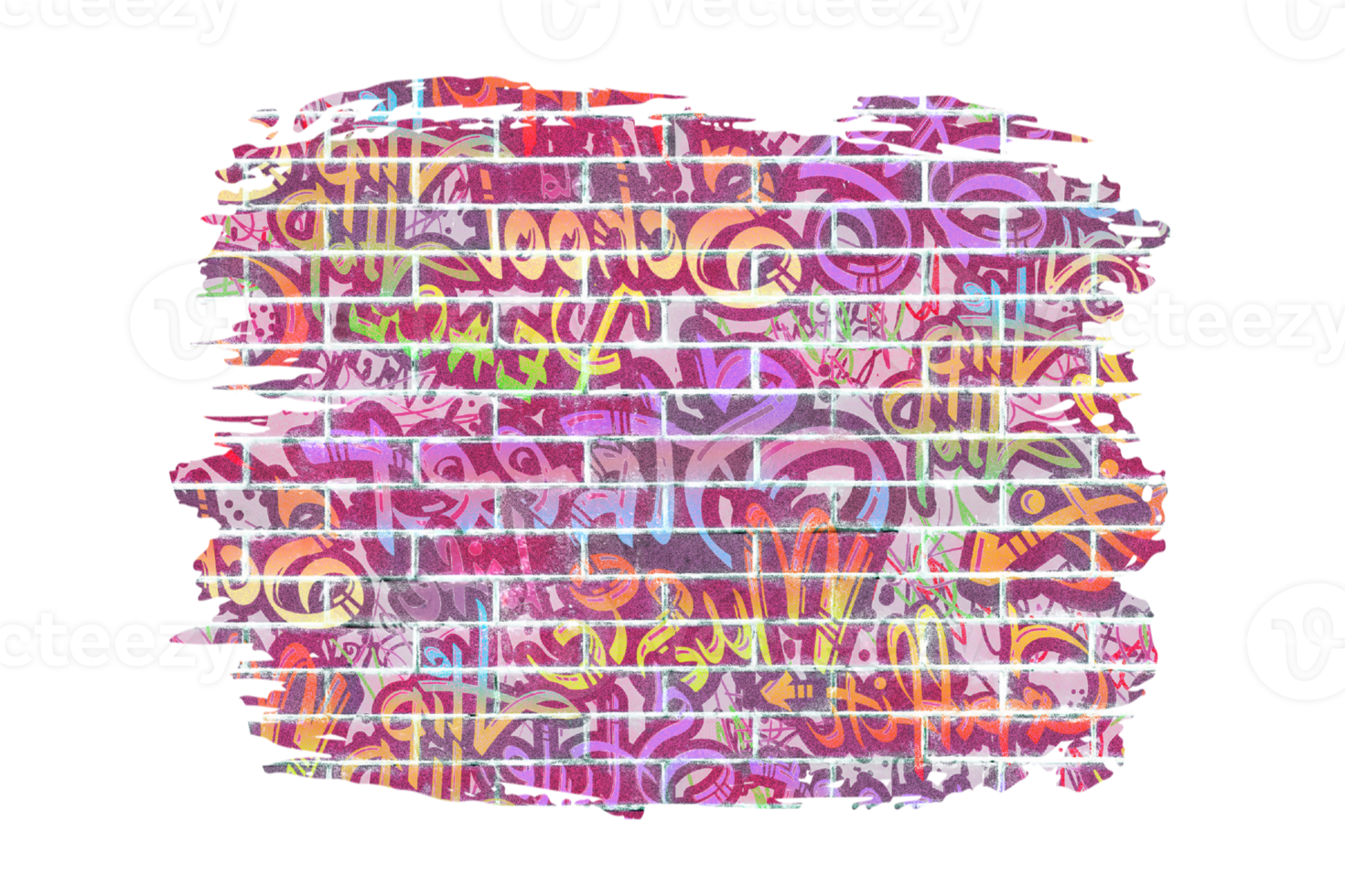 graffiti steen muur sublimatie clip art PNG