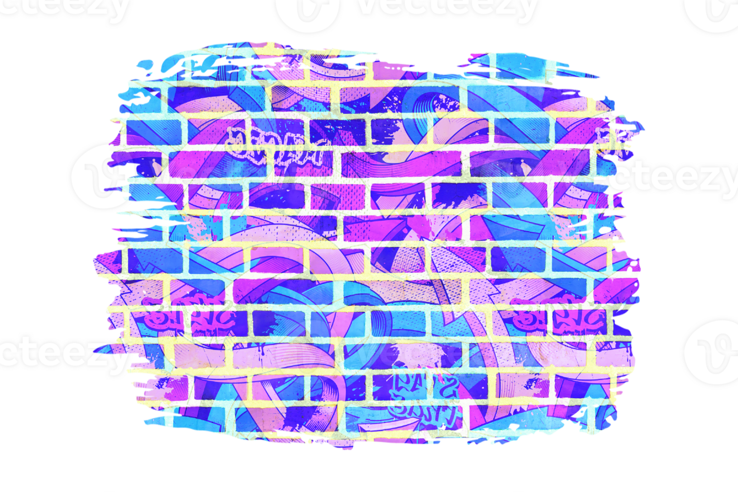 graffiti steen muur sublimatie clip art PNG