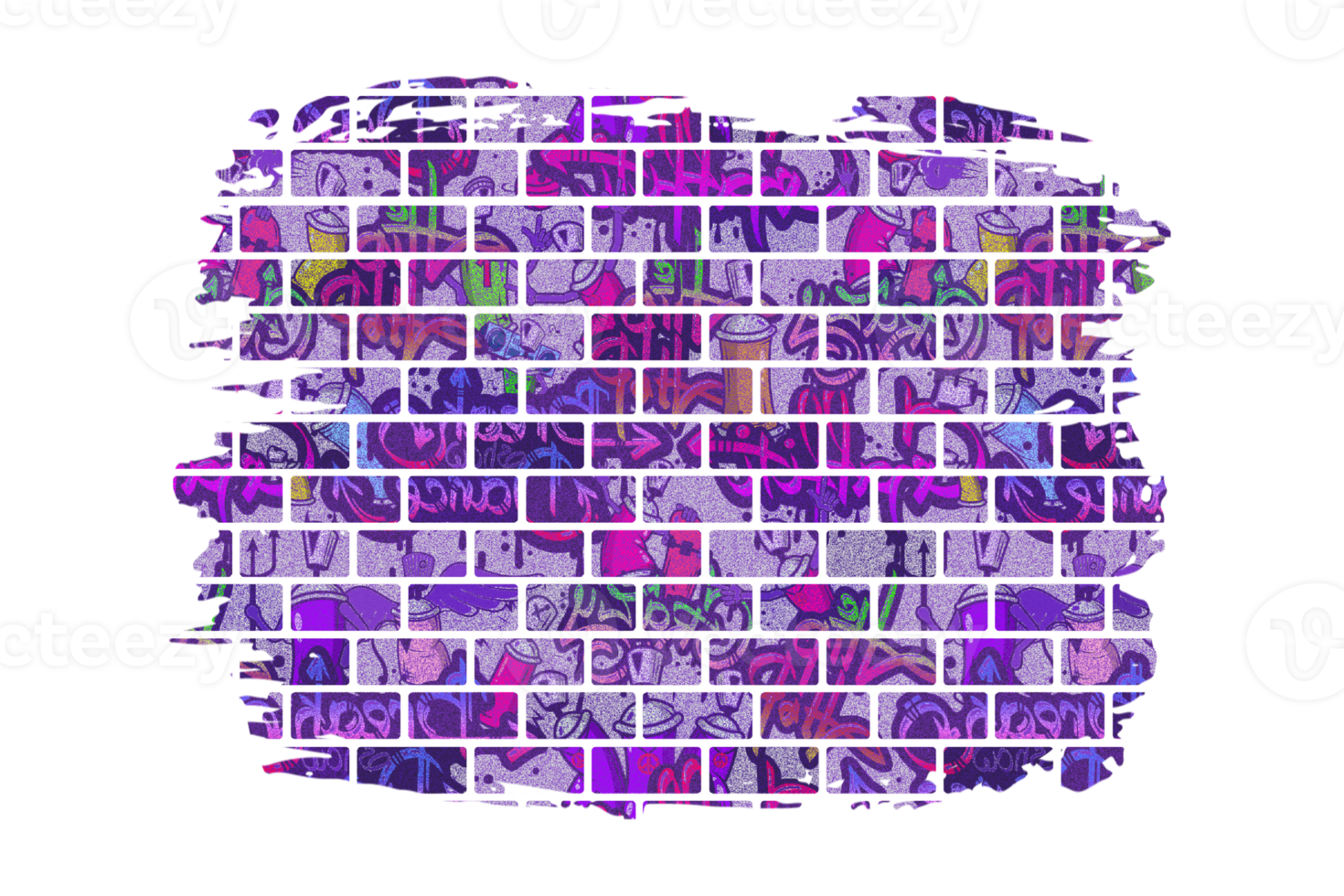 Graffiti Brick Wall Sublimation Clipart PNG