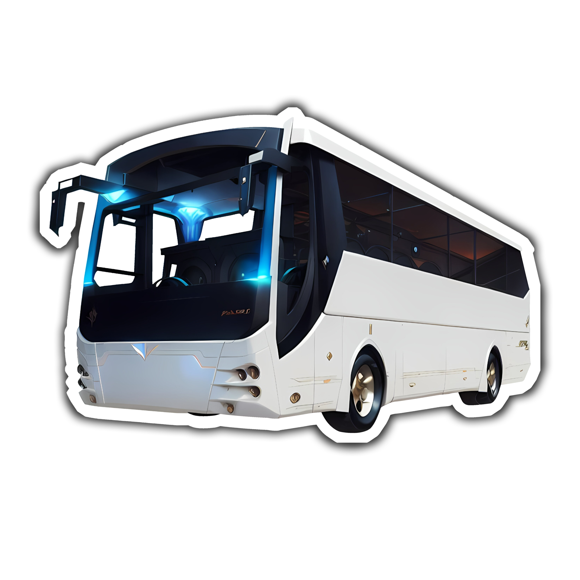 White Luxury Bus 21444465 PNG