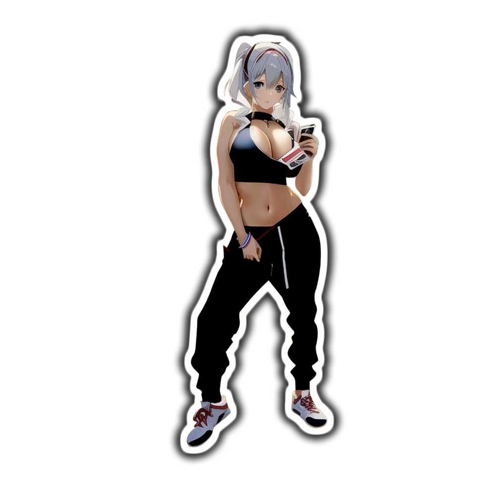 elegante caliente anime personaje actitud png