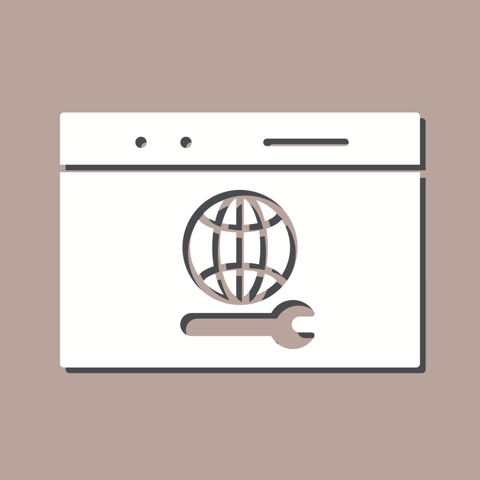 icono de vector de soporte web único