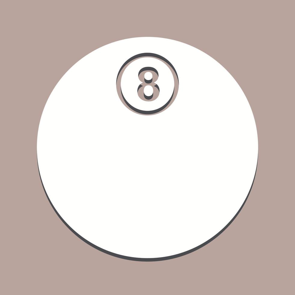 icono de vector de bola ocho único