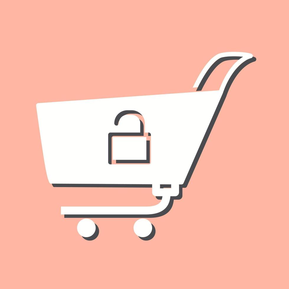 Unique Unlock Cart Vector Icon