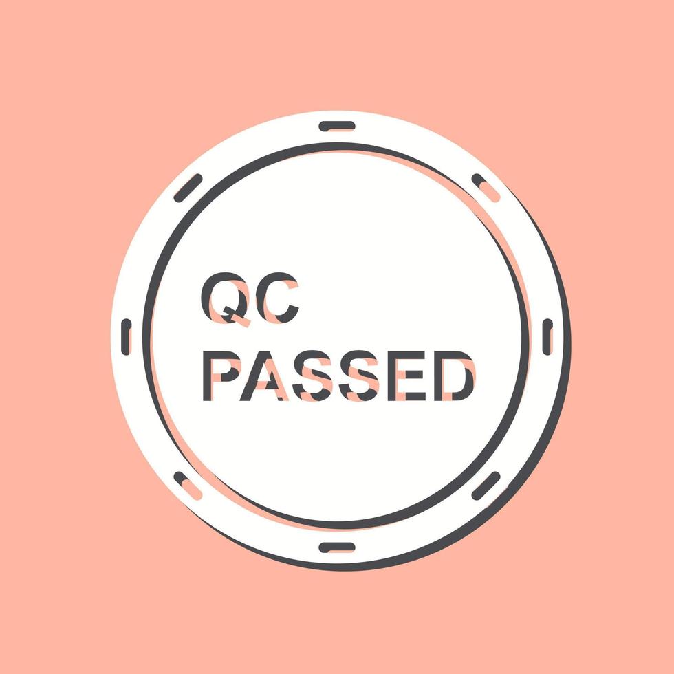 Unique QC Passed Vector Icon