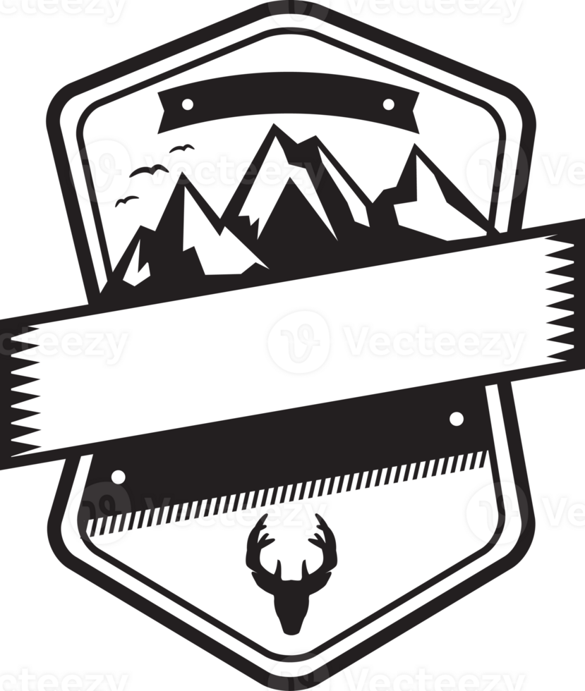 Vintage Nature Monochrome Badge Labels png