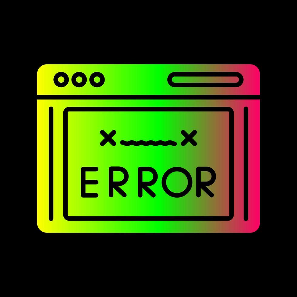 icono de vector de código de error