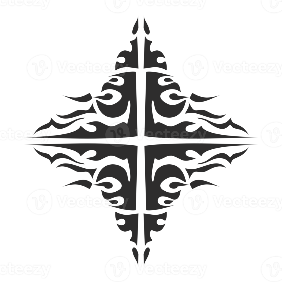Illustration von ein Stammes- tätowieren mit ein ästhetisch Form. perfekt zum Aufkleber, Kleider Aufkleber, Hüte, Schuhe, Poster, Banner, Buch Abdeckungen, Symbole png