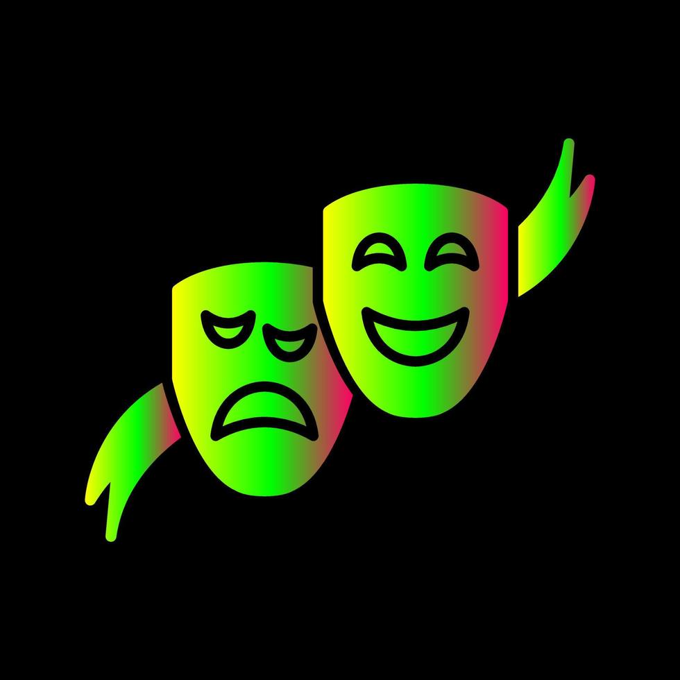 icono de vector de máscaras de teatro